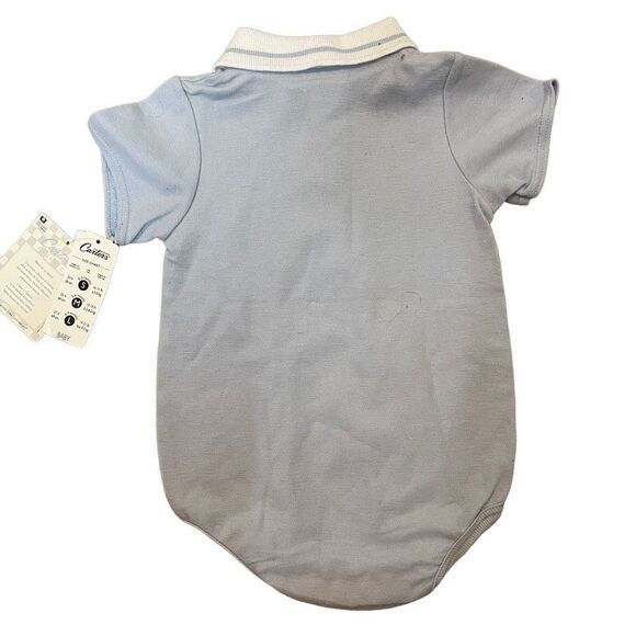 Carter’s Baby Collared Polo Shirt Romper | 6-9M - Picture 2 of 5